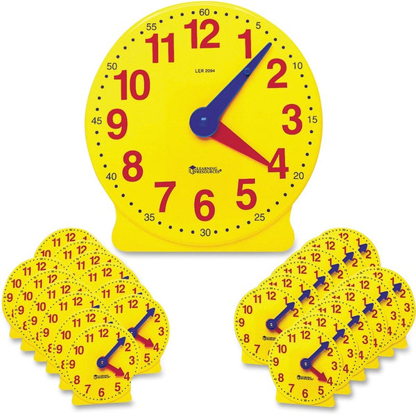 Learning Resources Classroom Clock Kit (LRNLER2102) Set of 25