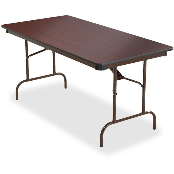 Iceberg Premium Wood Laminate Folding Table, Rectangular, 60w x 30d x 29h, Mahogany (ICE55214) Each
