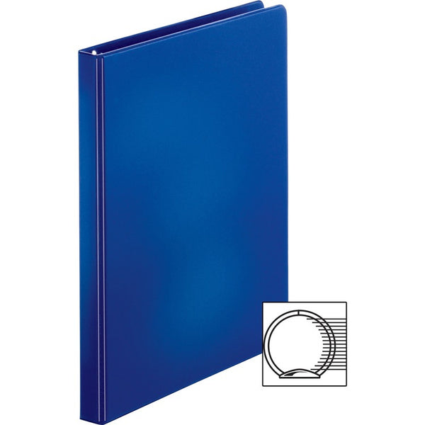 Business Source 35% Recycled Round Ring Binder, 1/2" Capacity, Blue (BSN28525) Each