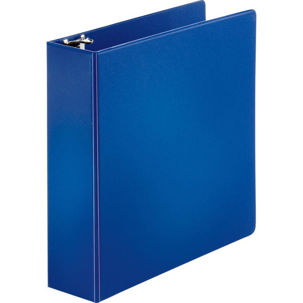 Business Source 35% Recycled Round Ring Binder, 3" Capacity, Blue (BSN28661) Each