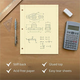 Roaring Spring 5x5 Grid Engineering Pad, 100 Sheets, 200 Pages, Buff Paper (ROA95182) Each