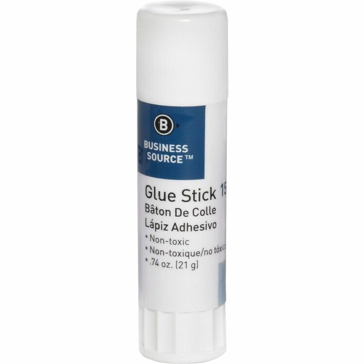 Business Source Glue Stick, Permanent, Acid-free, .74 oz., White (BSN15787) Each