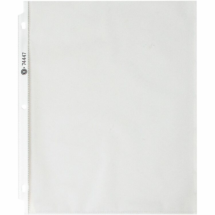 Business Source Top-loading Sheet Protectors, 2 mil, Semi-clear, 100/Box (BSN74447) 1 Case of 100