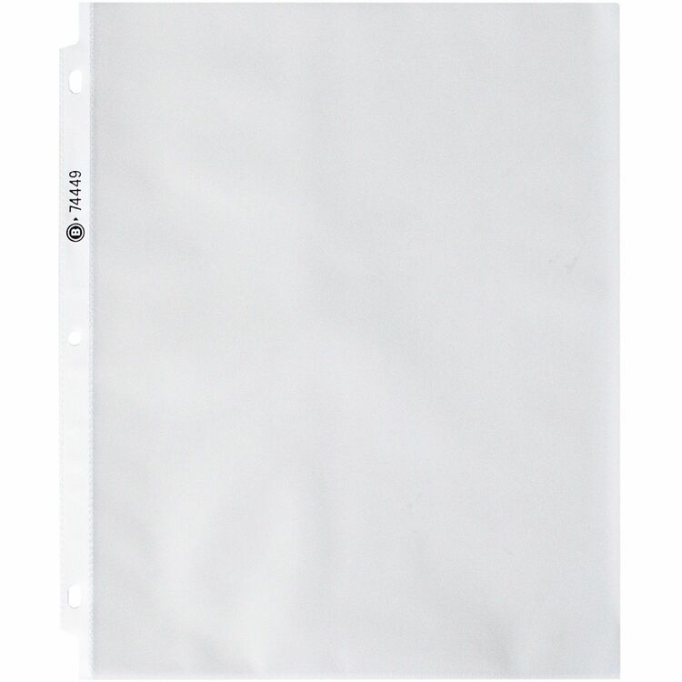 Business Source Top-loading Sheet Protectors, 3.3 mil, Clear, 100/Box (BSN74449) 1 Case of 100
