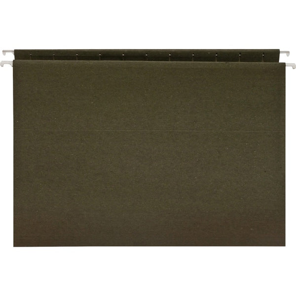 Business Source Hanging Folders, w/o Tabs, Letter, Green (BSN26528) Box of 25