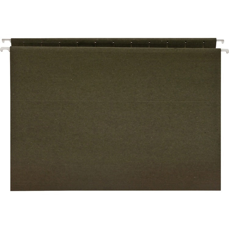 Business Source Hanging Folders, w/o Tabs, Letter, Green (BSN26528) Box of 25