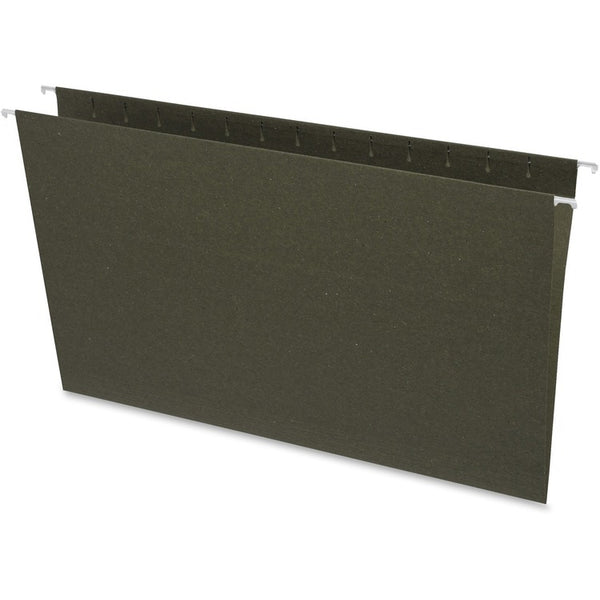 Business Source Hanging Folders, w/o Tabs, Legal, Green (BSN26529) Box of 25