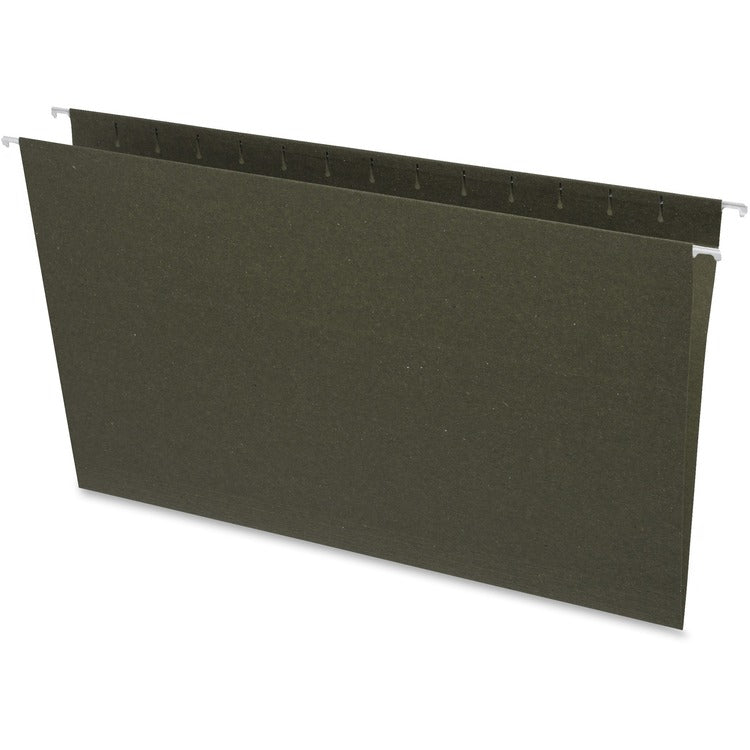 Business Source Hanging Folders, w/o Tabs, Legal, Green (BSN26529) Box of 25