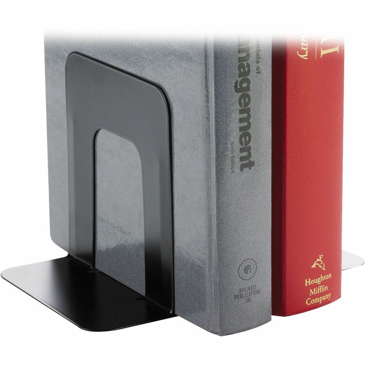 Business Source Bookend Supports, Standard, 4-9/10&quot; x 5-7/10&quot; 5-3/10&quot;, Black (BSN42550) 1 Pair