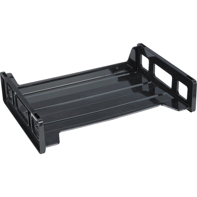 Business Source Stacking Tray, Side Load, Letter, Black (BSN42585) Each