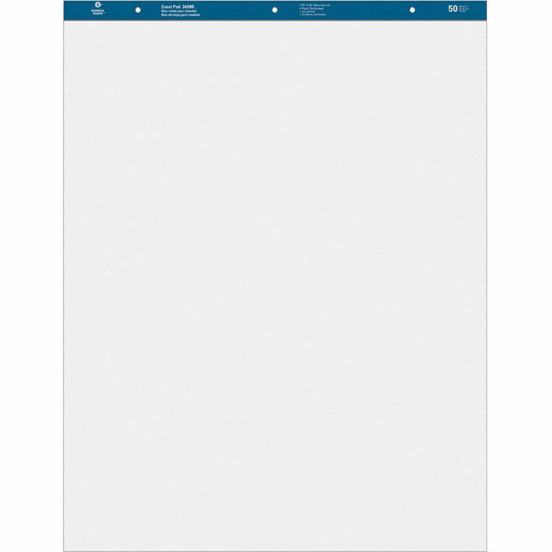 Business Source Standard Easel Pad, Plain, 27&quot; x 34&quot;, 50 Sheets, 2/CT, White (BSN36585) Pack of 2