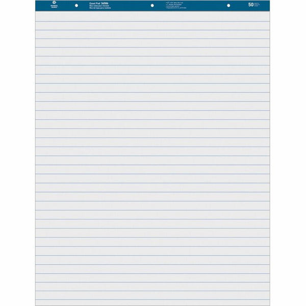 Business Source Easel Pad, Ruled, 50 Sheets, 27&quot; x 34&quot;, 4 Pack, White (BSN36586) Pack of 4
