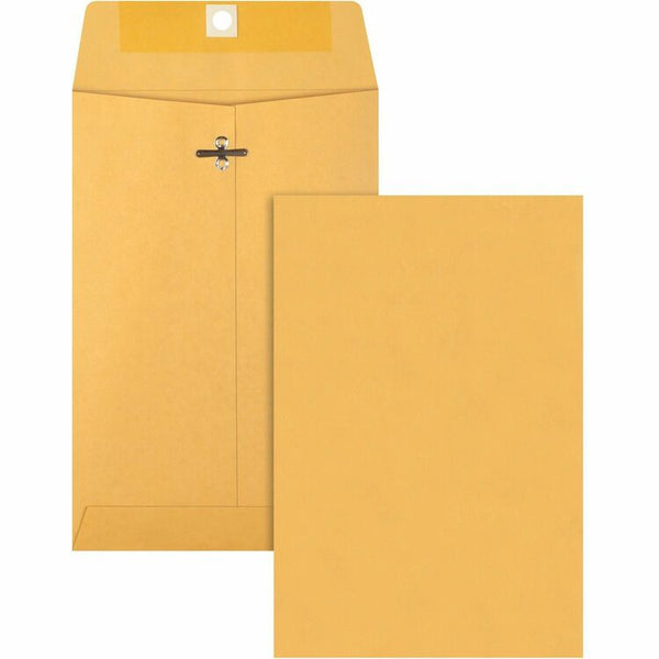 Business Source Clasp Envelopes, 28 lb., 6&quot; x 9&quot;, Brown Kraft (BSN36660) Pack of 100