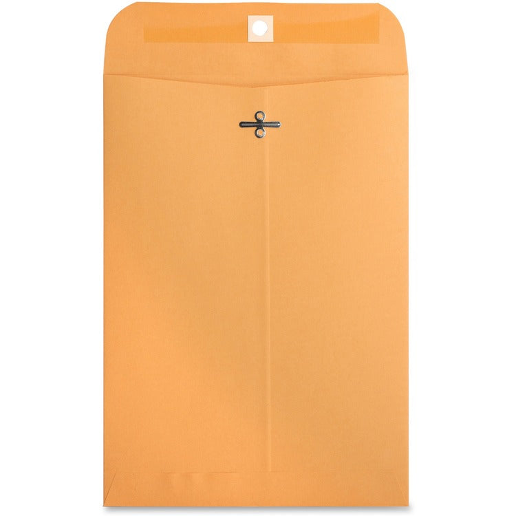 Business Source Clasp Envelopes, 28 lb., 7-1/2&quot; x 10-1/2&quot;, Brown Kraft (BSN36662) Pack of 100