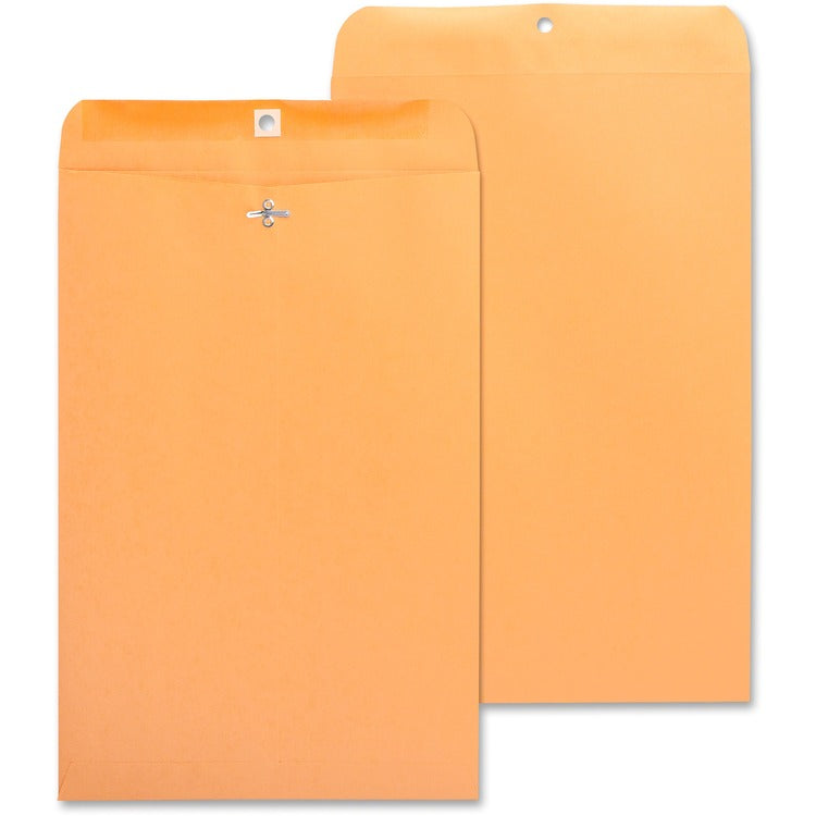 Business Source Clasp Envelopes, 28 lb., 10&quot; x 13&quot;, Brown Kraft (BSN36666) Pack of 100