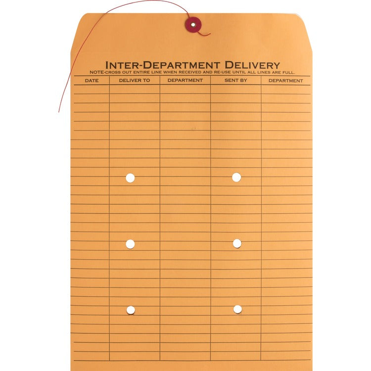 Business Source Envelopes, Interdepartmental, Two-sided, 10&quot; x 13&quot;, Kraft (BSN42255) Pack of 100