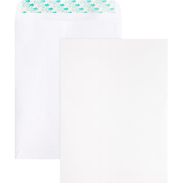 Business Source Catalog Envelopes, Removable Strip, 9&quot; x 12&quot;, White (BSN65450) Pack of 100