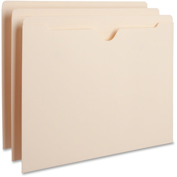 Business Source File Pocket, Straight Cut Tab, 1/2&quot; Tab, Letter, Manila (BSN65796) Pack of 100