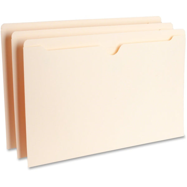 Business Source File Pocket, Straight Cut Tab, 1/2&quot; Tab, Legal, Manila (BSN65800) Pack of 100