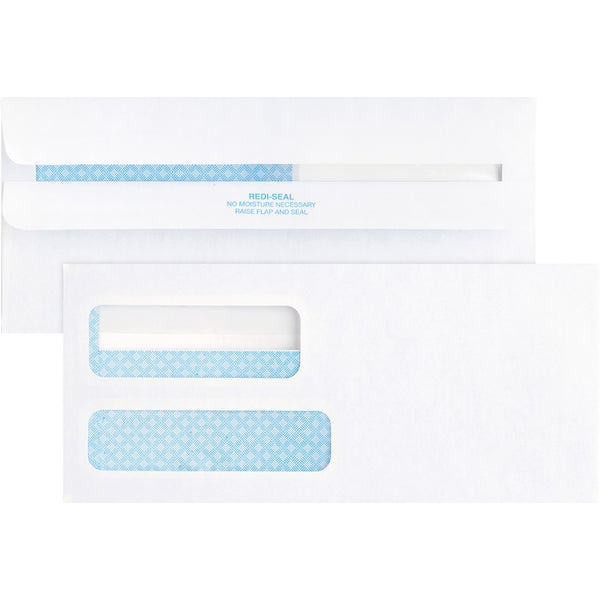 Business Source Double Window Envelopes, No. 9, 3-7/8&quot; x 8-7/8&quot;, White (BSN36681) Pack of 500
