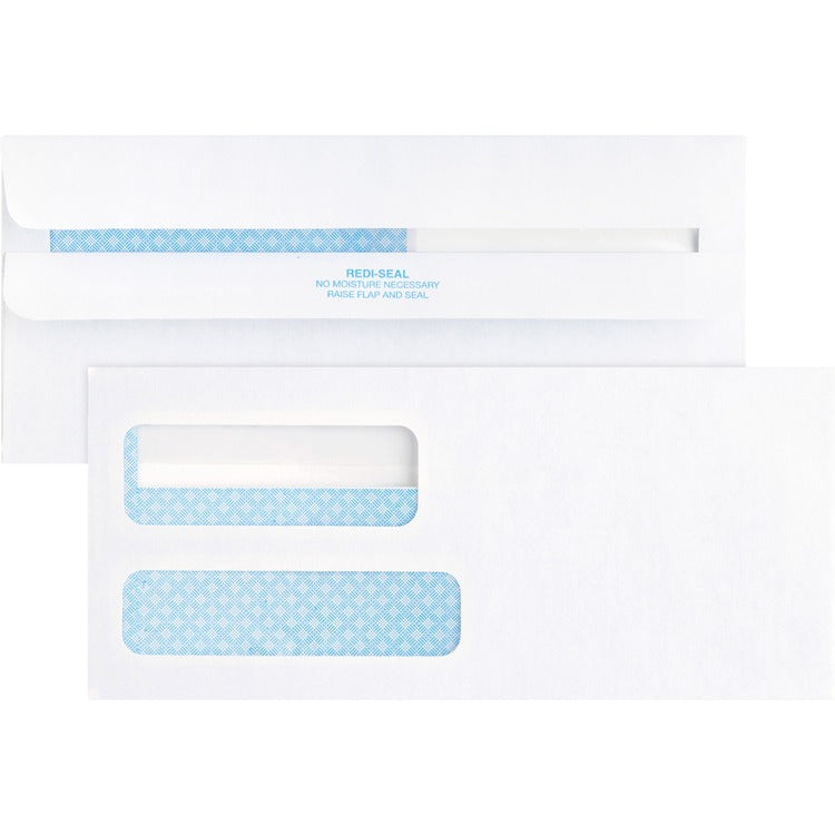 Business Source Double Window Envelopes, No. 9, 3-7/8&quot; x 8-7/8&quot;, White (BSN36681) Pack of 500