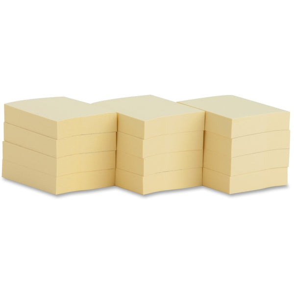 Business Source Adhesive Notes, 100 Sheets, 1-1/2&quot; x 2&quot;, Yellow (BSN36610) Pack of 12