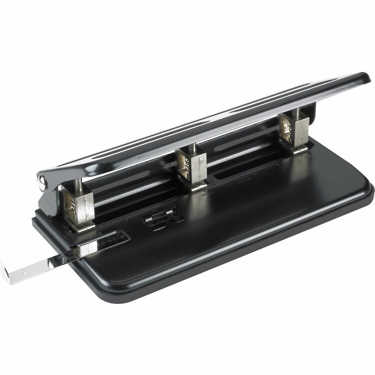 Business Source Heavy-duty Punch, 3-Hole, 30 Sheet Capacity, Black (BSN65625) Each