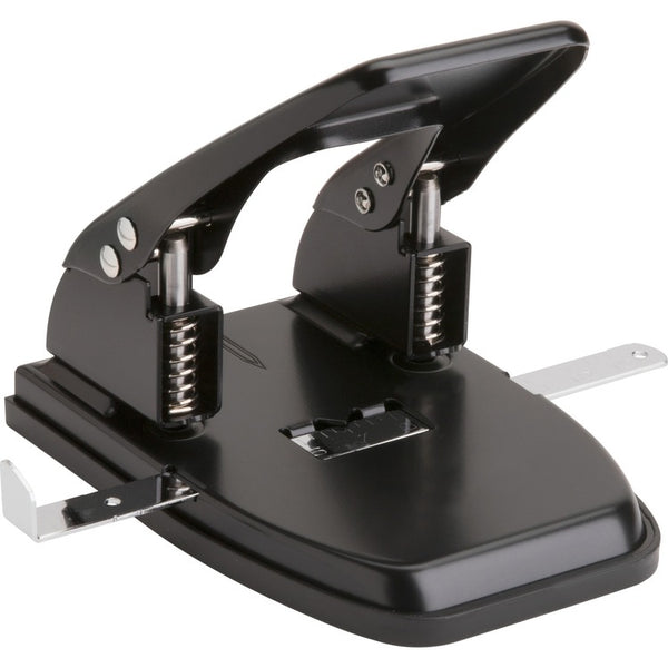 Business Source 2-Hole Punch, 1/4&quot; Holes, 30 Sheet Capacity, Black (BSN65626) Each