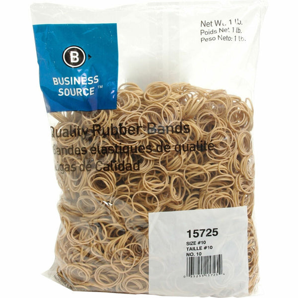 Business Source Rubber Bands, Size 10, 1 lb bag, Natural Crepe (BSN15725) Each