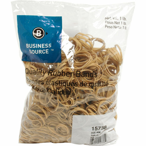 Business Source Rubber Bands, Size 30, 1 lb bag, Natural Crepe (BSN15738) Each