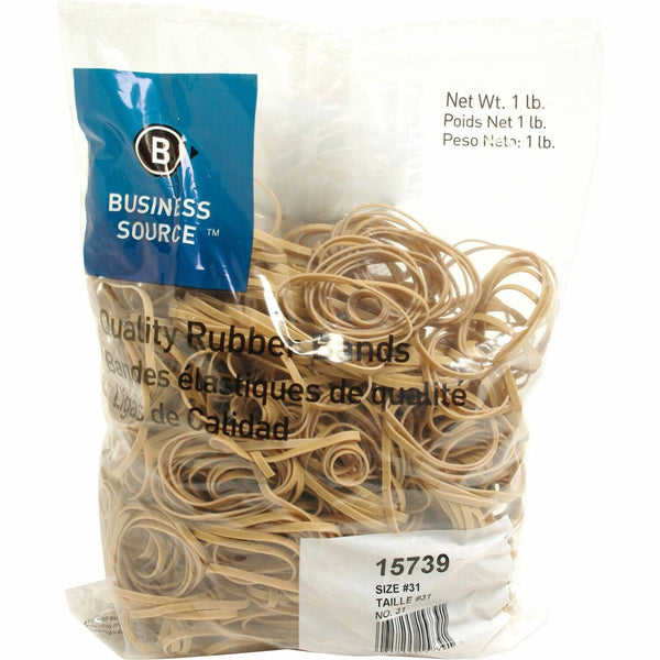 Business Source Rubber Bands, Size 31, 1 lb bag, Natural Crepe (BSN15739) Each