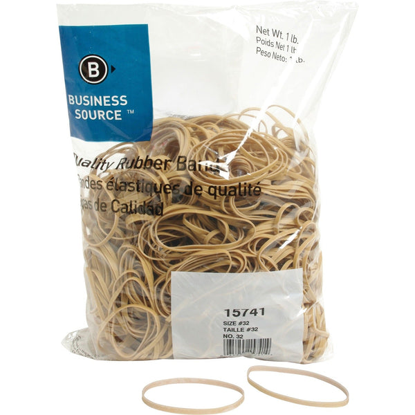 Business Source Rubber Bands, Size 32, 1 lb bag, Natural Crepe (BSN15741) Each