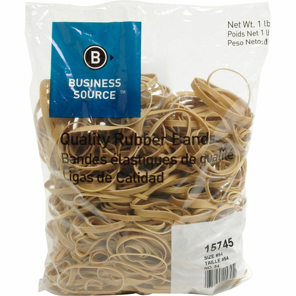 Business Source Rubber Bands, Size 54, 1 lb bag, Natural Crepe (BSN15745) Each