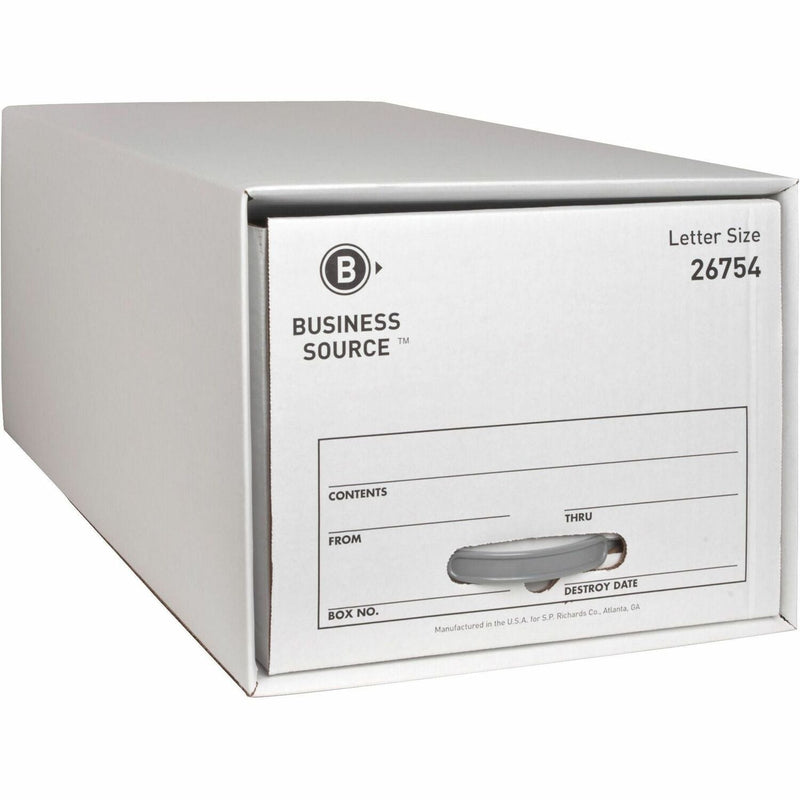 Business Source Storage Drawer, Letter, 12-1/2&quot; x 23-1/4&quot; x 10-1/4&quot;, White (BSN26754) Case of 6