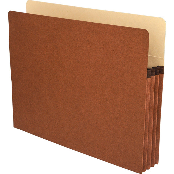 Business Source File Pocket, 3-1/2&quot; Expanding, Letter, Redrope (BSN65791) Pack of 25