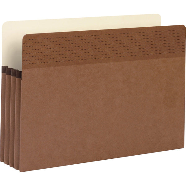 Business Source File Pocket, 3-1/2&quot; Expanding, Legal, Redrope (BSN65794) Pack of 25