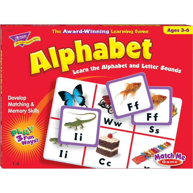 Trend Alphabet Match Me Puzzle Game, Ages 4-7 (TEPT58101) Each