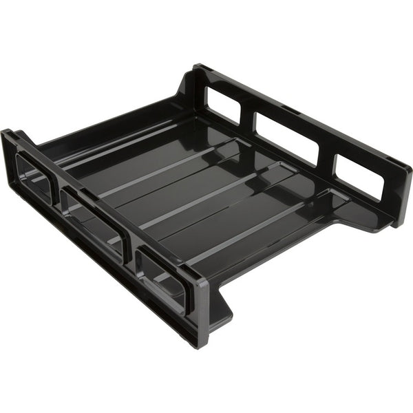 Business Source Letter Tray, Front Load, Stackable, Black (BSN62884) Each