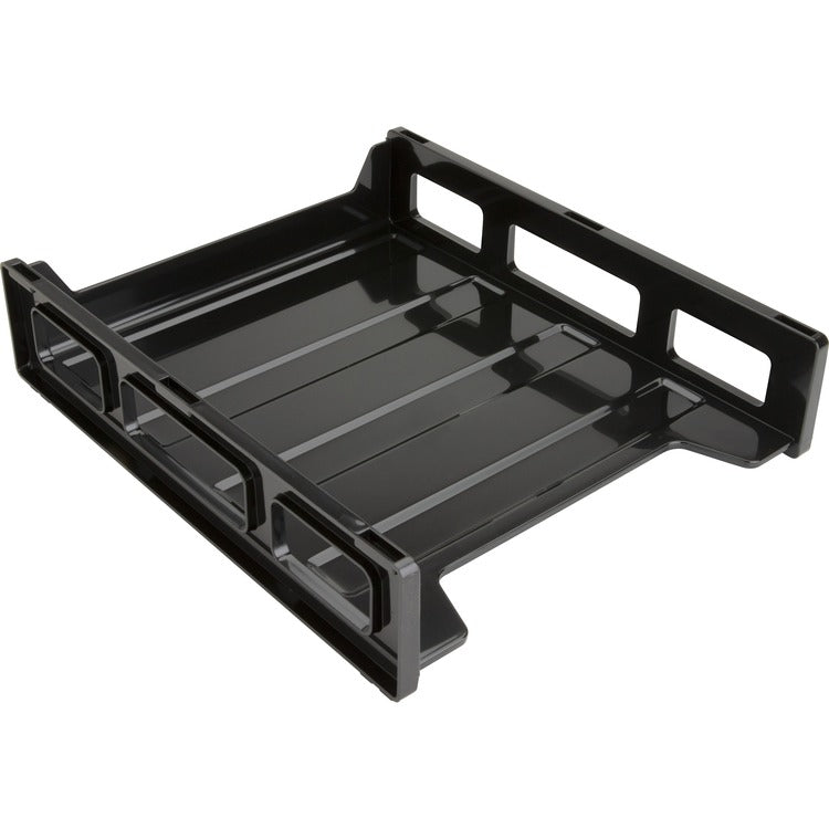 Business Source Letter Tray, Front Load, Stackable, Black (BSN62884) Each