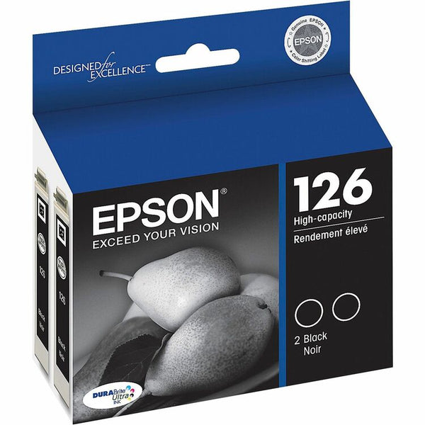 Epson Ink Cartridge, 370 Page Yield, 2/PK, Black (EPST126120D2)