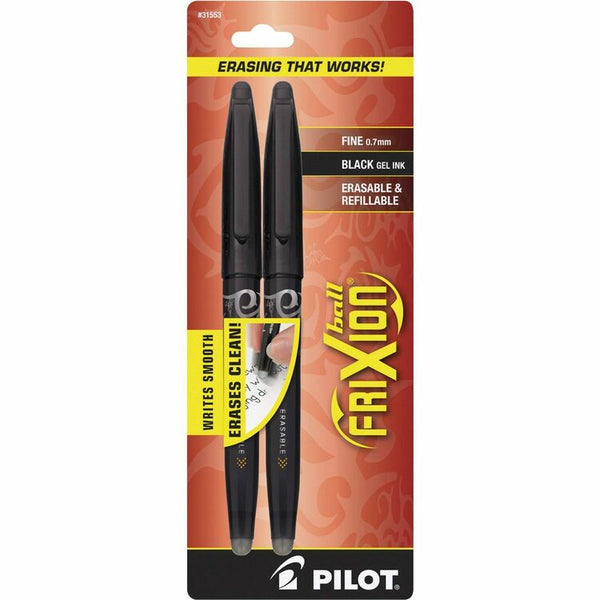 Pilot Frixion Rollerball Gel Pen, Erasable, Fine, Black Ink (PIL31553)