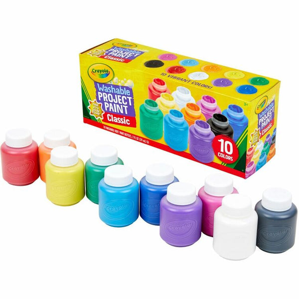 Crayola Washable Kids Paint, 2oz., Assorted (CYO541205) Pack of 10