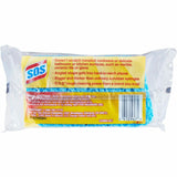 S.O.S All-Surface Scrubber Sponge, 4.5" x 2.5" x 0.9", Cellulose, Scrim, Blue (CLO91017) Each