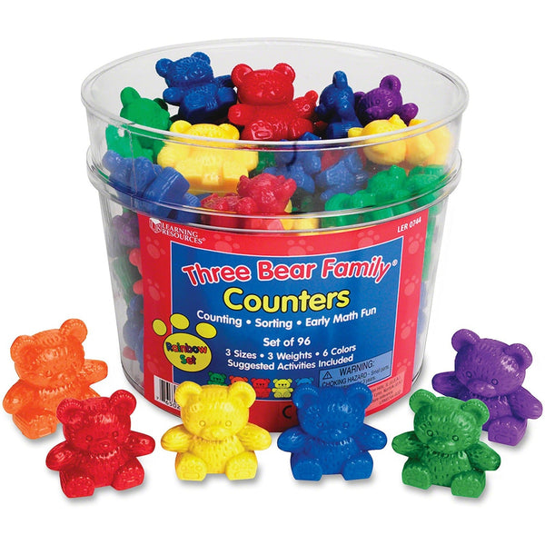 Three Bear Family Three Bear Family Counters, Rainbow Set, 96Pcs, Multi (LRNLER0744) 1 Set