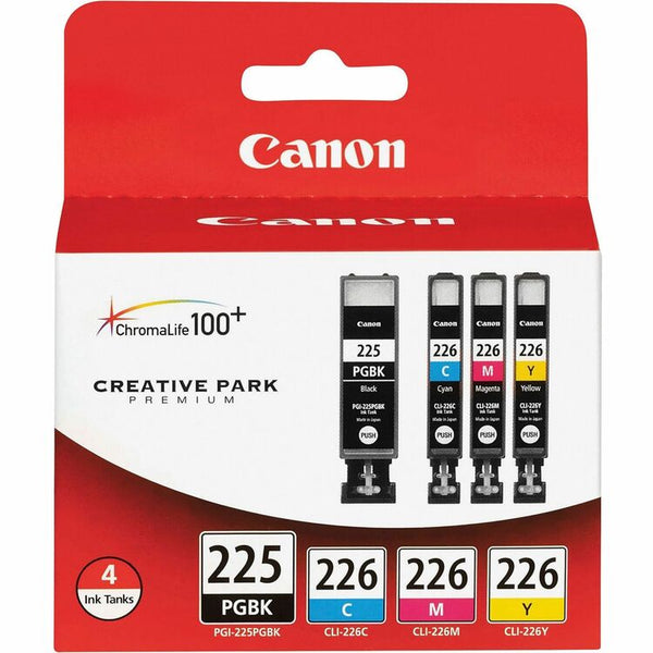 Canon Ink Cartridges, Black, Cyan, Magenta, Yellow (CNMPGI225CLI226)