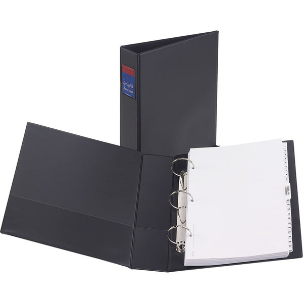 Avery&reg; Legal Durable Non-View Binder with Round Rings, 3 Rings, 2" Capacity, 14 x 8.5, Black (AVE06401)