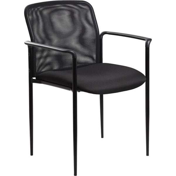 Lorell Reception Side Chair, 23-3/4"x23-1/2"x33", Black (LLR69506)