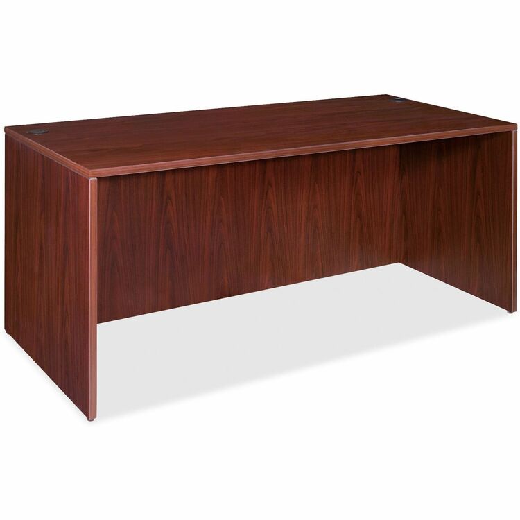 Lorell Rectangular Desk Shell,60"x30"x29-1/2",Mahogany (LLR69373)