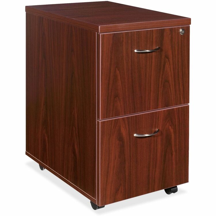 Lorell Mobile Pedestal,File/File,16"x22"x28-1/4",Mahogany (LLR69397)