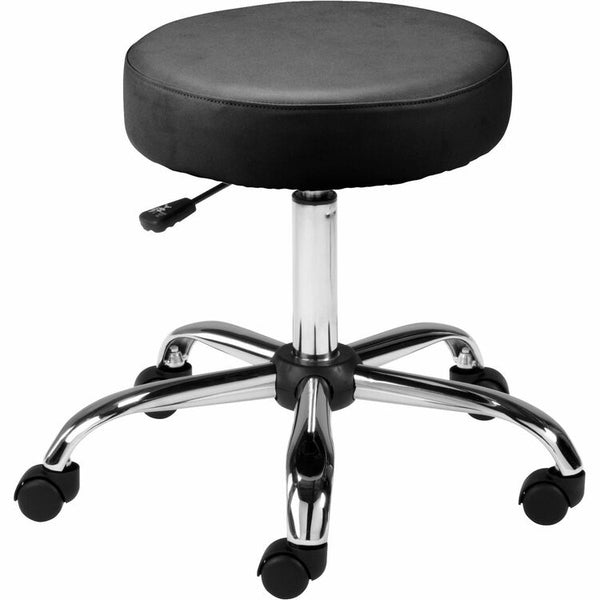 Lorell Pneumatic Height Stool, 24"x24"x23", Black/CE Base (LLR69513)